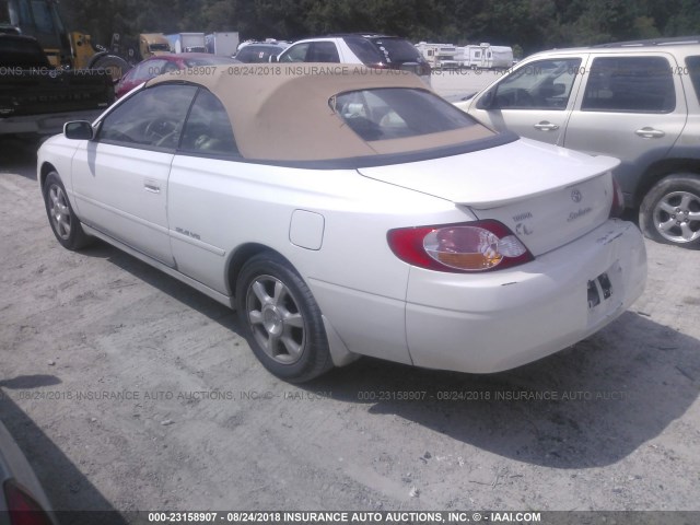 2T1FF28P52C591151 - 2002 TOYOTA CAMRY SOLARA SE/SLE Ağ foto 3
