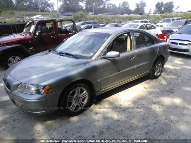 YV1RS592762551343 - 2006 VOLVO S60 2.5T GREEN photo 2