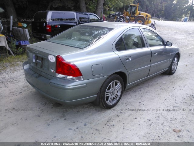 YV1RS592762551343 - 2006 VOLVO S60 2.5T GREEN photo 4
