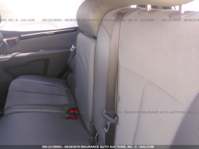 5XYZH4AG5BG074501 - 2011 HYUNDAI SANTA FE SE SILVER photo 8