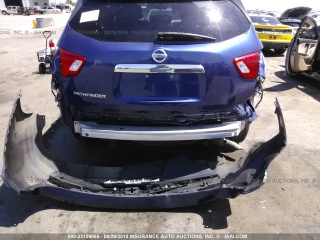 5N1DR2MNXHC653627 - 2017 NISSAN PATHFINDER S/SV/SL/PLATINUM BLUE photo 6