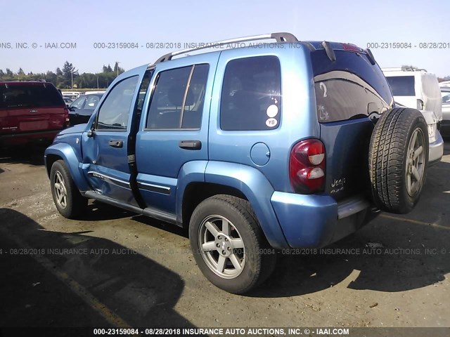 1J4GL58K35W715524 - 2005 JEEP LIBERTY LIMITED BLUE photo 3