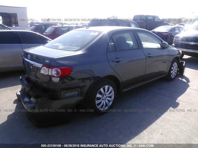 2T1BU4EE1CC792128 - 2012 TOYOTA COROLLA S/LE GRAY photo 4