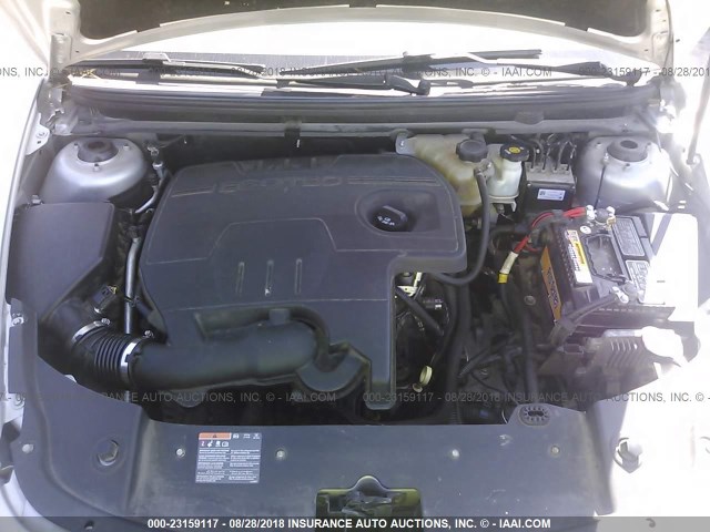 1G1ZC5EB2AF222777 - 2010 CHEVROLET MALIBU 1LT ვერცხლისფერი ფოტო 10