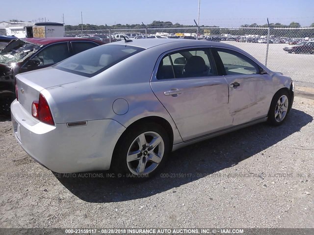 1G1ZC5EB2AF222777 - 2010 CHEVROLET MALIBU 1LT ვერცხლისფერი ფოტო 4