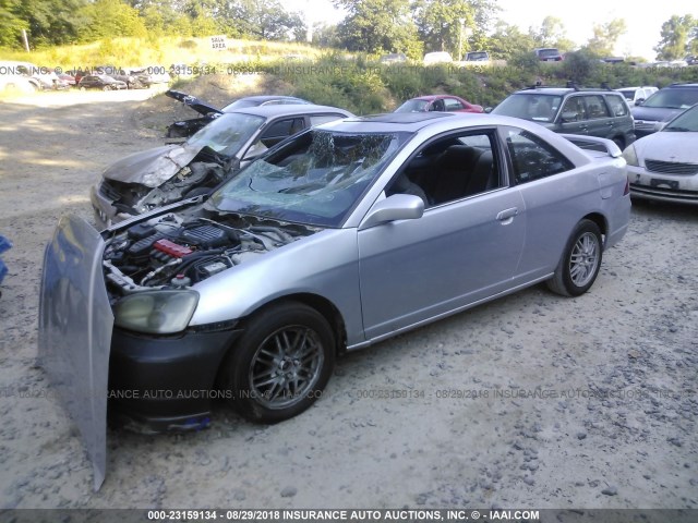 1HGEM22901L121808 - 2001 HONDA CIVIC SI/EX SILVER photo 2