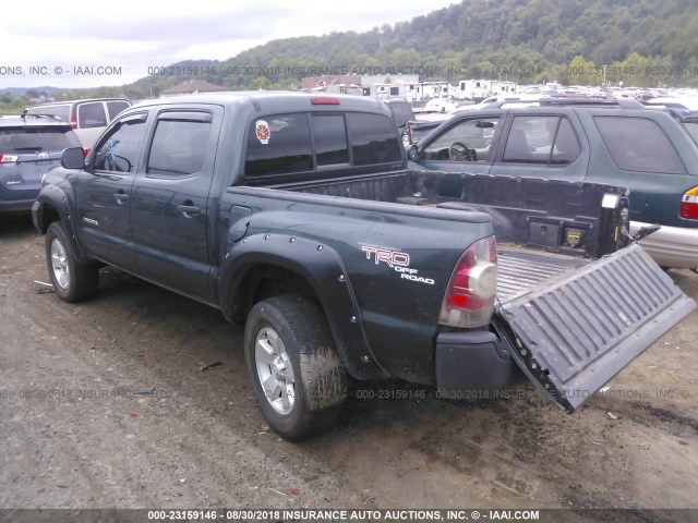 3TMLU4ENXAM042820 - 2010 TOYOTA TACOMA DOUBLE CAB 绿色 照片 3