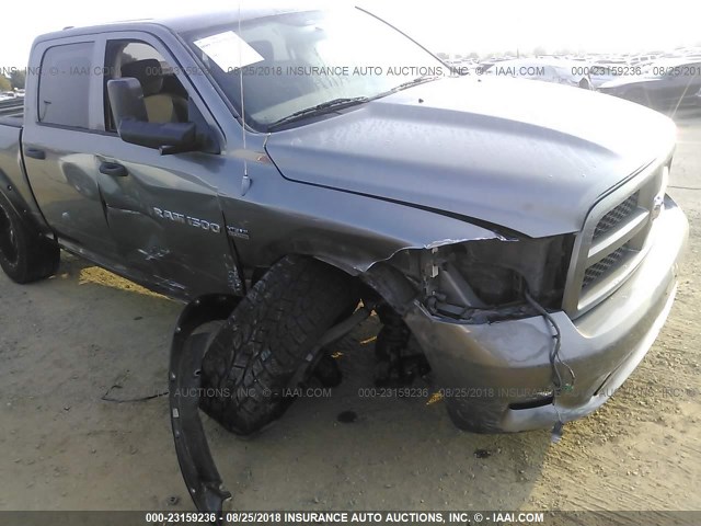 1C6RD7KT2CS218680 - 2012 DODGE RAM 1500 ST GRAY photo 6