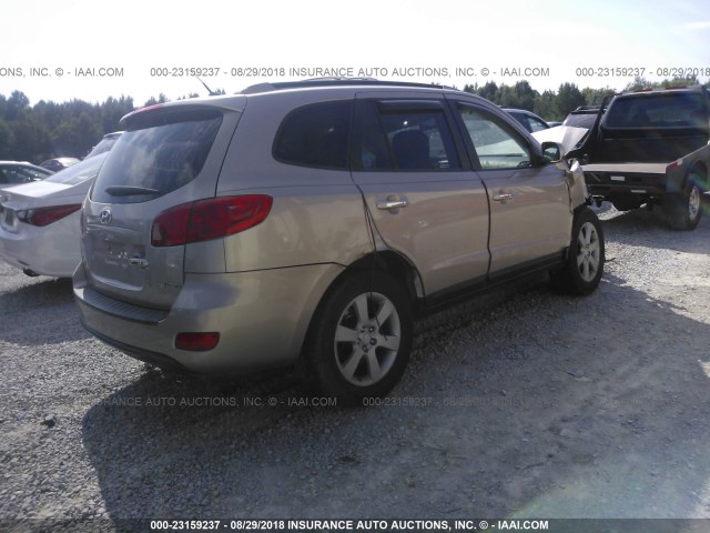 5NMSH13E57H030135 - 2007 HYUNDAI SANTA FE SE/LIMITED GOLD photo 4