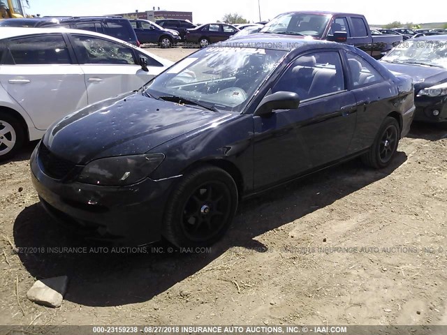1HGEM21134L084169 - 2004 HONDA CIVIC DX VP BLACK photo 2