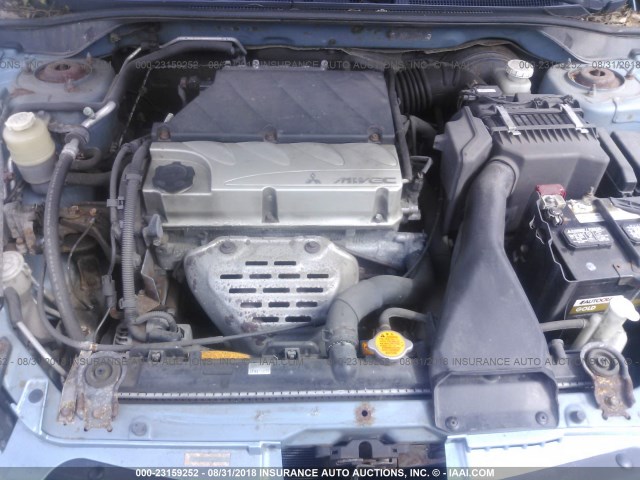 JA3AD29F74U048801 - 2004 MITSUBISHI LANCER LS BLUE photo 10