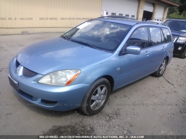 JA3AD29F74U048801 - 2004 MITSUBISHI LANCER LS BLUE photo 2