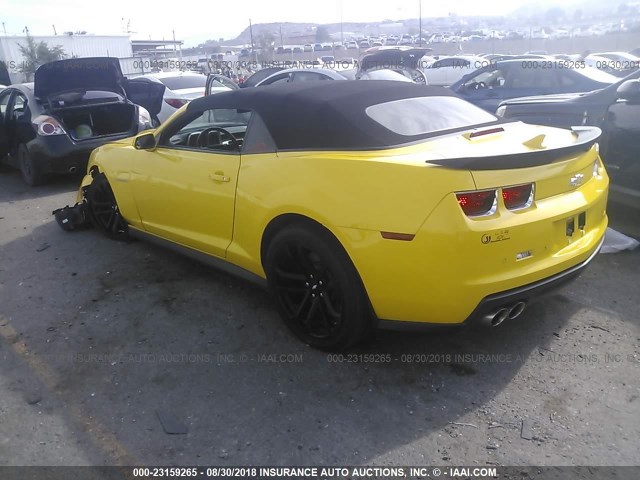 2G1FZ3DPXD9801998 - 2013 CHEVROLET CAMARO ZL1 YELLOW photo 3