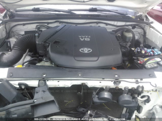 3TMJU62N18M056610 - 2008 TOYOTA TACOMA DOUBLE CAB PRERUNNER WHITE photo 10