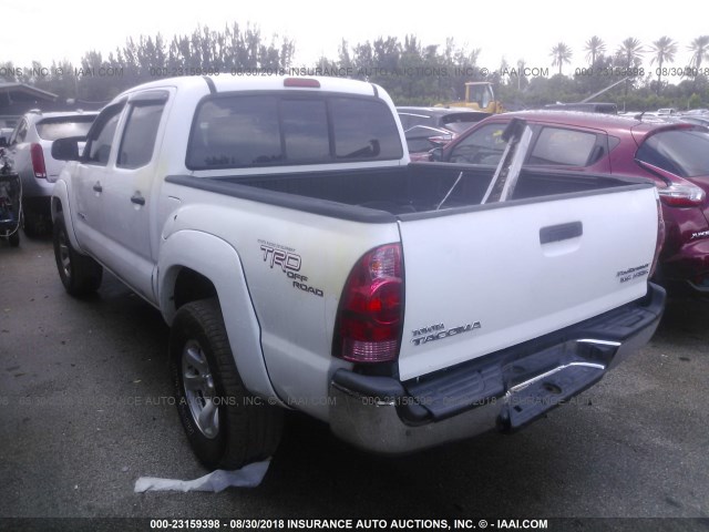 3TMJU62N18M056610 - 2008 TOYOTA TACOMA DOUBLE CAB PRERUNNER WHITE photo 3