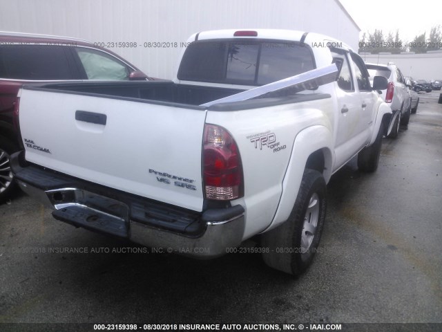 3TMJU62N18M056610 - 2008 TOYOTA TACOMA DOUBLE CAB PRERUNNER WHITE photo 4