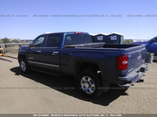 1GT423C86FF636698 - 2015 GMC SIERRA K3500 SLT BLUE photo 3