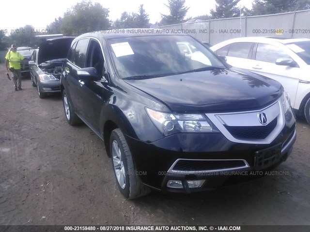 2HNYD2H6XAH529524 - 2010 ACURA MDX TECHNOLOGY BLACK photo 1