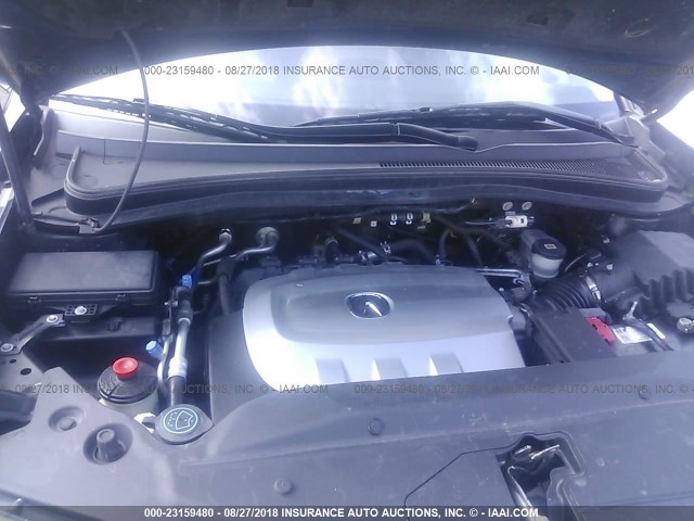 2HNYD2H6XAH529524 - 2010 ACURA MDX TECHNOLOGY BLACK photo 10