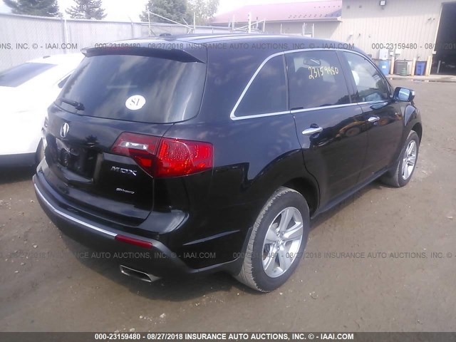 2HNYD2H6XAH529524 - 2010 ACURA MDX TECHNOLOGY BLACK photo 4