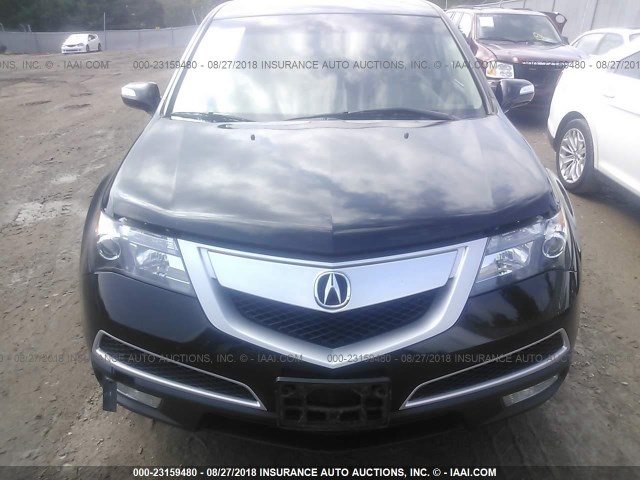 2HNYD2H6XAH529524 - 2010 ACURA MDX TECHNOLOGY BLACK photo 6