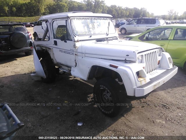 2J4FY69S8MJ133409 - 1991 JEEP WRANGLER / YJ RENEGADE WHITE photo 1