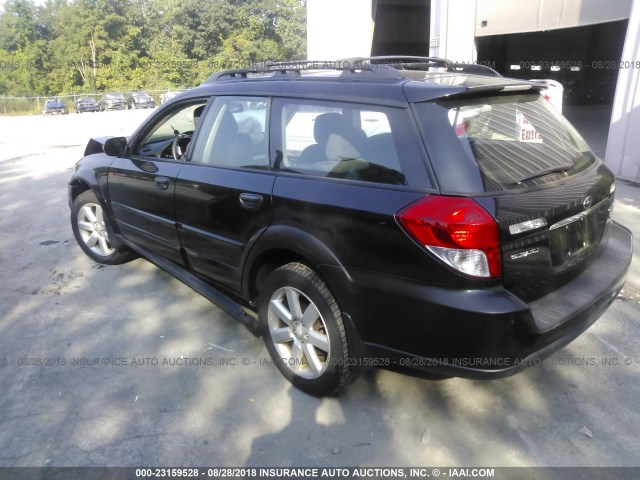 4S4BP61C097330561 - 2009 SUBARU OUTBACK 2.5I BLACK photo 3