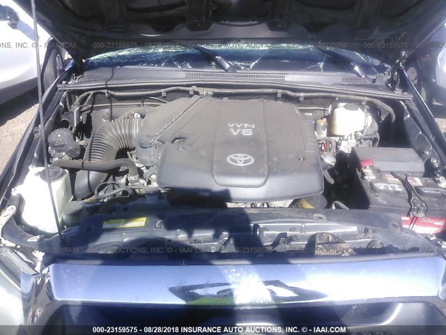 5TFLU4EN7CX025034 - 2012 TOYOTA TACOMA DOUBLE CAB ნაცრისფერი ფოტო 10