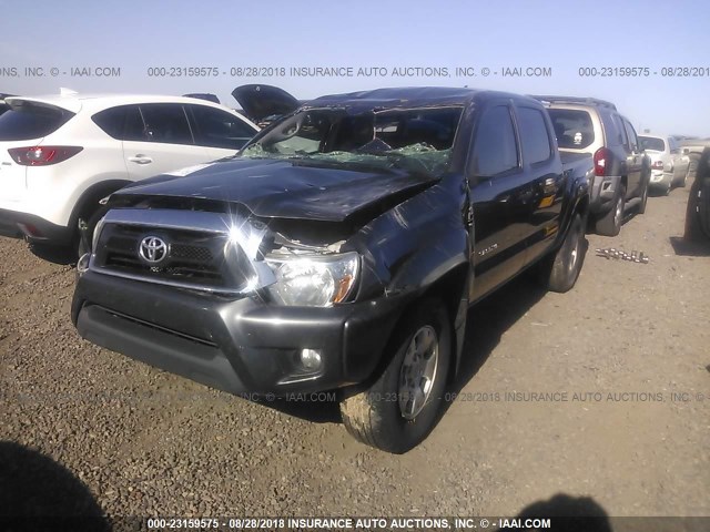 5TFLU4EN7CX025034 - 2012 TOYOTA TACOMA DOUBLE CAB GRAY photo 2