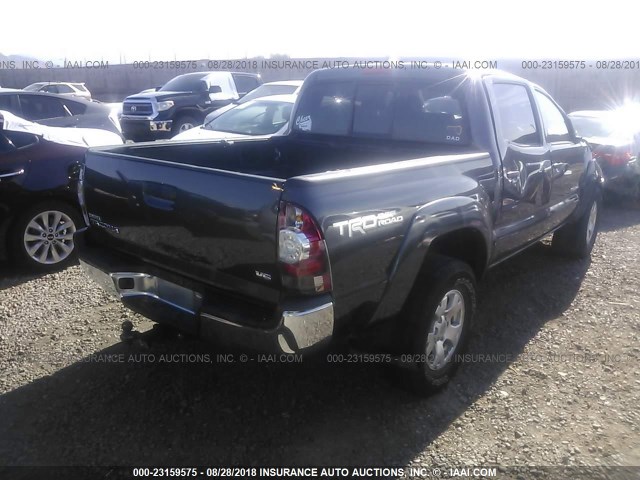 5TFLU4EN7CX025034 - 2012 TOYOTA TACOMA DOUBLE CAB GRAY photo 4