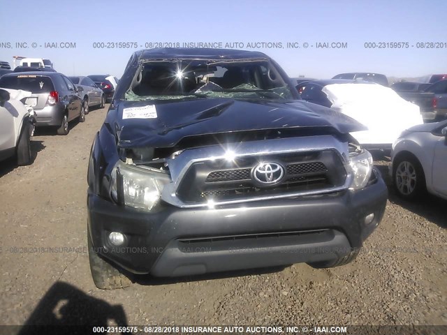 5TFLU4EN7CX025034 - 2012 TOYOTA TACOMA DOUBLE CAB ნაცრისფერი ფოტო 6