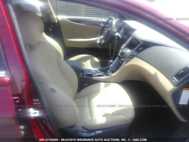 KMHEC4A41FA119499 - 2015 HYUNDAI SONATA HYBRID/LIMITED RED photo 5