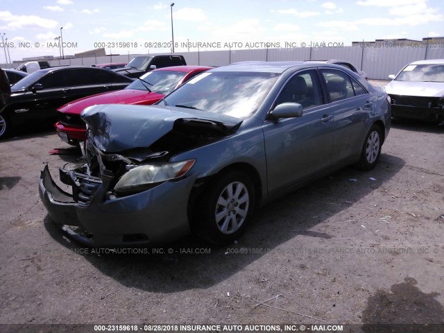 4T1BK46K27U514501 - 2007 TOYOTA CAMRY NEW GENERAT LE/XLE/SE GREEN photo 2