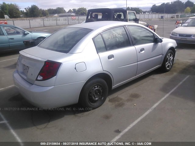 1G8AG52FX4Z215993 - 2004 SATURN ION LEVEL 1 SILVER photo 4