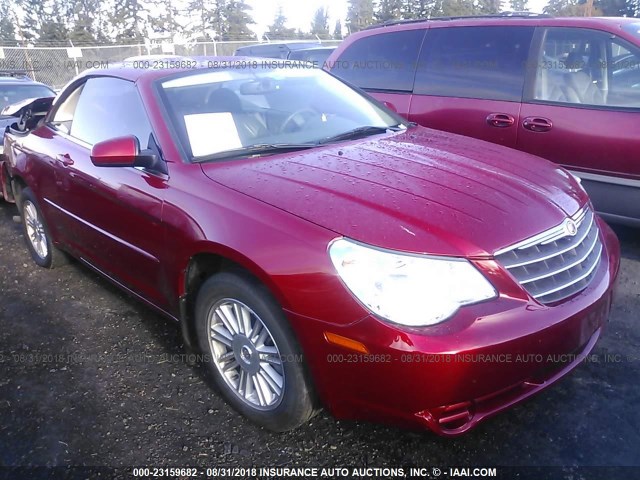 1C3LC55R58N637963 - 2008 CHRYSLER SEBRING TOURING RED photo 1