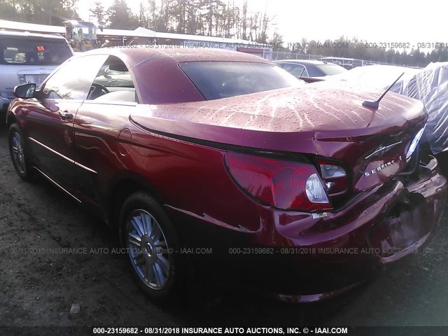 1C3LC55R58N637963 - 2008 CHRYSLER SEBRING TOURING RED photo 3