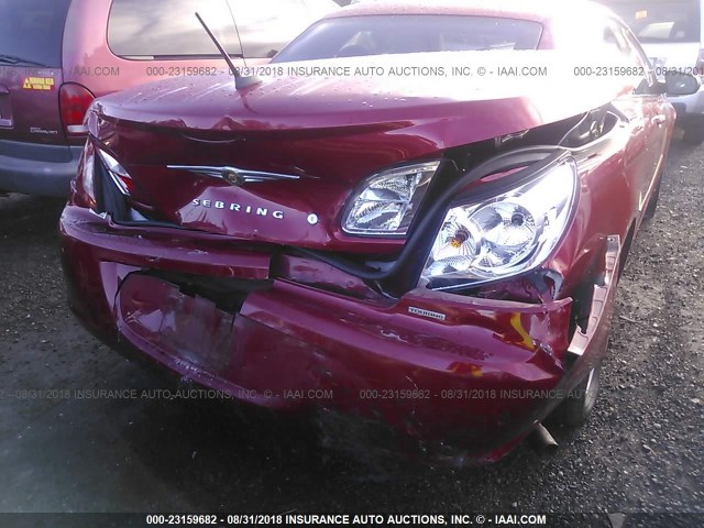 1C3LC55R58N637963 - 2008 CHRYSLER SEBRING TOURING RED photo 6