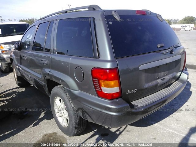 1J4GX48S04C187245 - 2004 JEEP GRAND CHEROKEE LAREDO/COLUMBIA/FREEDOM GRAY photo 3