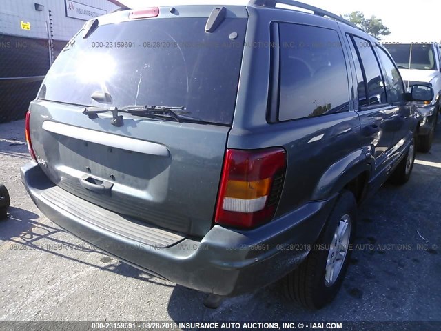 1J4GX48S04C187245 - 2004 JEEP GRAND CHEROKEE LAREDO/COLUMBIA/FREEDOM GRAY photo 4