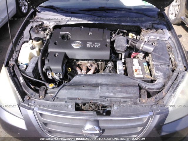 1N4AL11D04C145150 - 2004 NISSAN ALTIMA S/SL GRAY photo 10