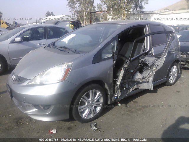 JHMGE87409S070847 - 2009 HONDA FIT SPORT SILVER photo 2