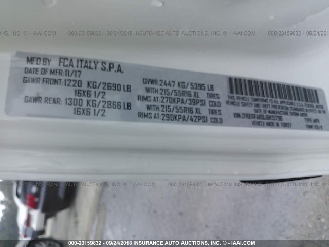 ZFBERFAB0J6K15796 - 2018 RAM PROMASTER CITY  白色 照片 9