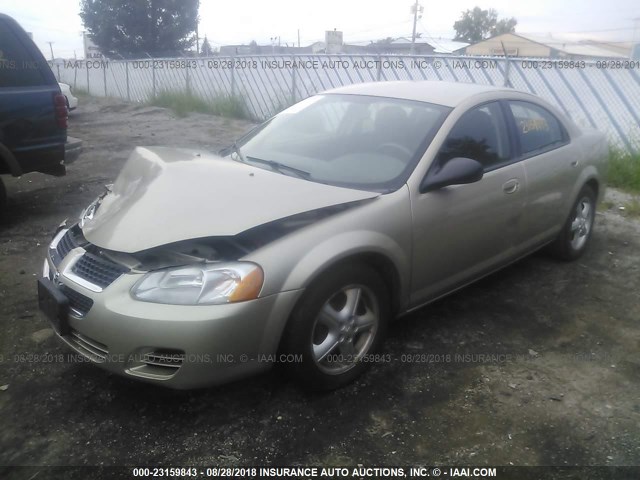 1B3EL46X65N679471 - 2005 DODGE STRATUS SXT GOLD photo 2