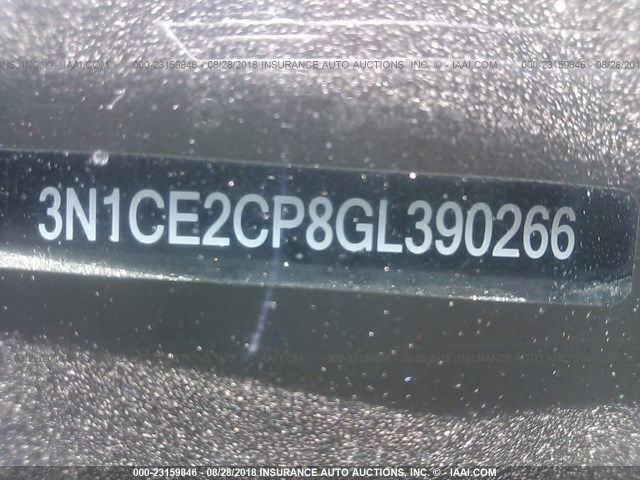 3N1CE2CP8GL390266 - 2016 NISSAN VERSA NOTE S/S PLUS/SV/SL/SR BLACK photo 9