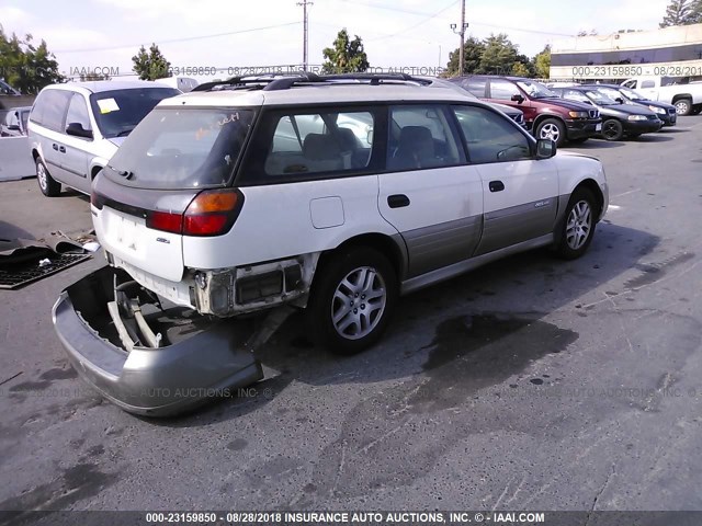 4S3BH675847644140 - 2004 SUBARU LEGACY OUTBACK AWP WHITE photo 4