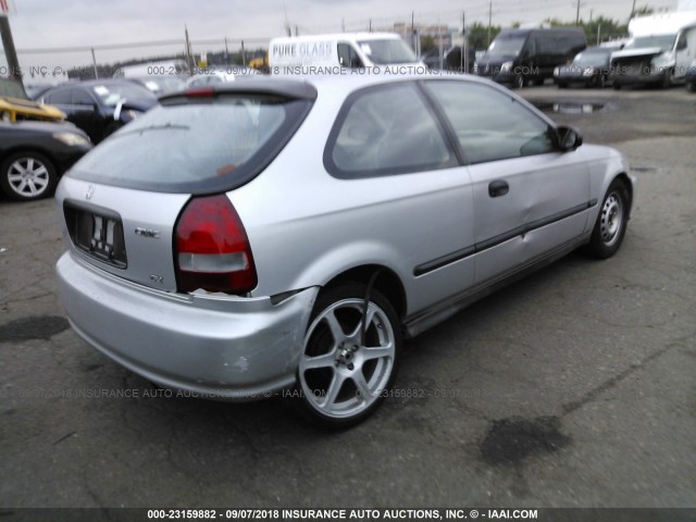 2HGEJ6425XH107876 - 1999 HONDA CIVIC CX SILVER photo 4