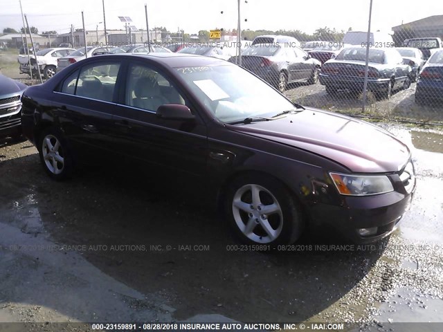 5NPEU46F07H216750 - 2007 HYUNDAI SONATA SE/LIMITED BURGUNDY photo 1