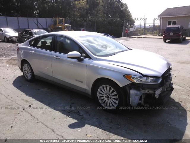 3FA6P0UU9FR302601 - 2015 FORD FUSION S HYBRID SILVER photo 1