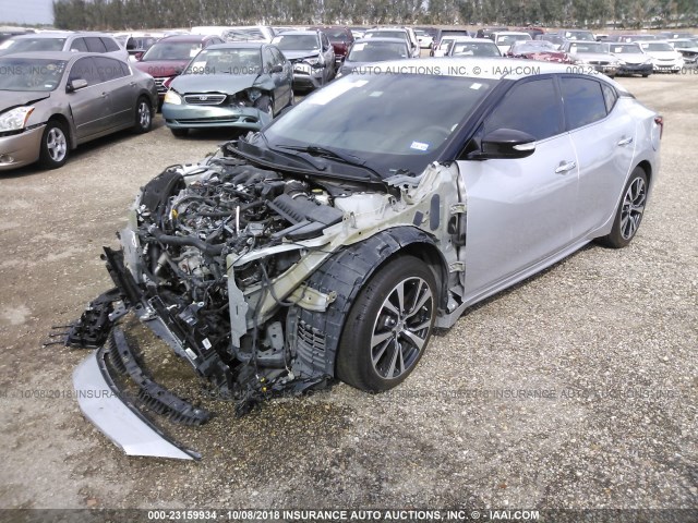 1N4AA6AP4HC379259 - 2017 NISSAN MAXIMA 3.5S/SV/SL/SR/PLAT SILVER photo 2