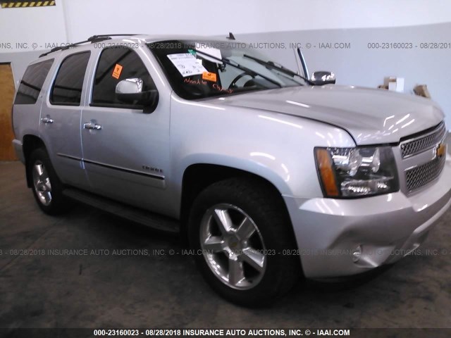 1GNSKCE06DR373176 - 2013 CHEVROLET TAHOE K1500 LTZ SILVER photo 1